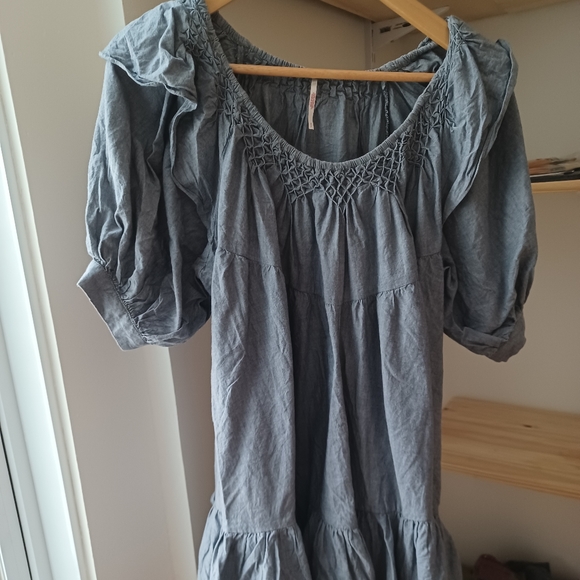 Free People AMELIE MINI DRESS IN INDIGO - Picture 5 of 10